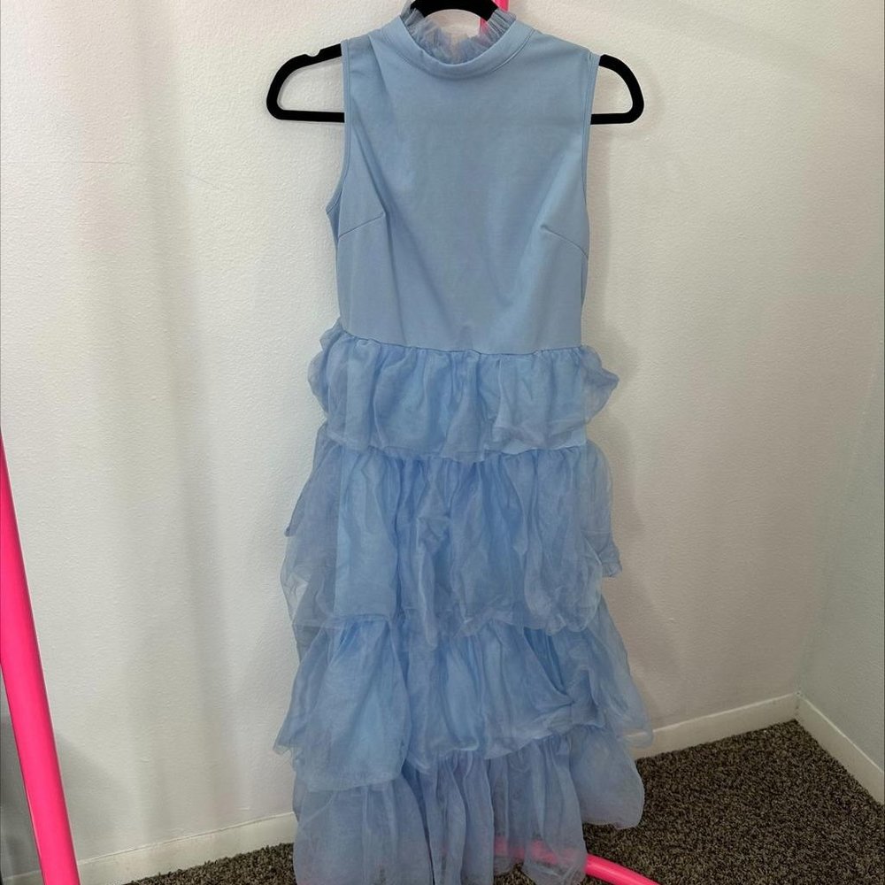 SHEIN‎ RUFFLE MESH DRESS  - SIZE M